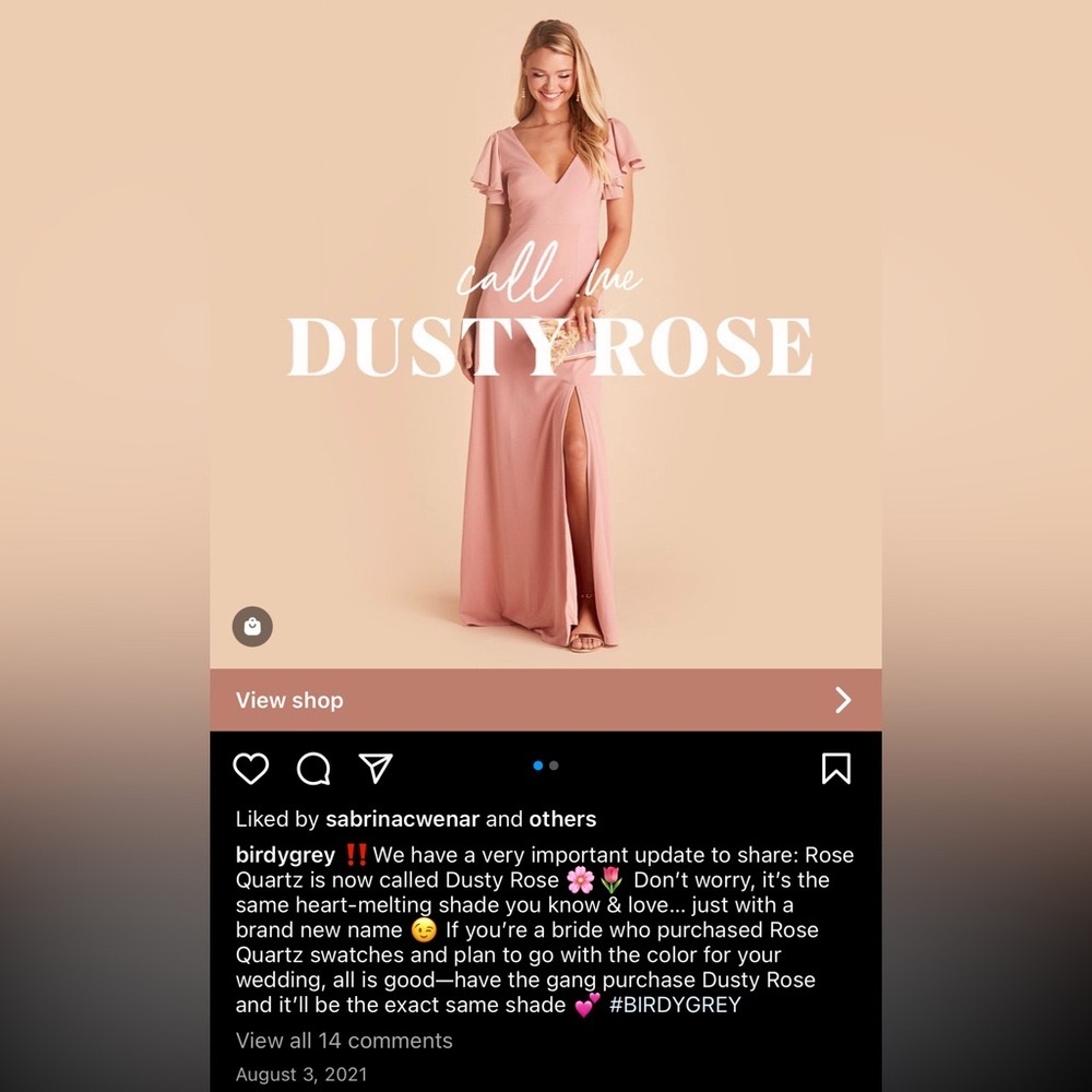 Birdy Grey GRACE CONVERTIBLE DRESS Rose Quartz Dusty Rose Small NEW NWT - Picture 5 of 5